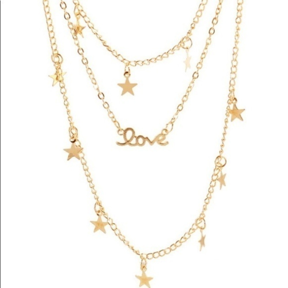 3/$30 💛 Love and Stars Layered Necklace - Picture 4 of 7